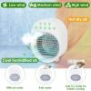 Mini Desktop Air Conditioner Fan Water Mist Cooling Fan 4 In 1 Portable