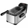 Deep Fryer, 3.2 Quart, Electric, Stainless Steel  with Timer