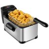 Deep Fryer, 3.2 Quart, Electric, Stainless Steel  with Timer