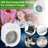 Mini Desktop Air Conditioner Fan Water Mist Cooling Fan 4 In 1 Portable