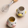 2Pcs Egg Separator Egg Yolk White Separator;  Ceramic Creative Cute Cartoon Style Egg Filter Splitter Opeaner Automatic Separation Kitchen Cooking Too