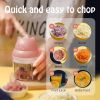 Garlic Chopper; 1pc Wireless Electric Mini Pink 250ML For Chopping Garlic; Ginger; Chili; Onion