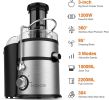 High Juice Yield  Centrifugal Juicer;  Juice Extractor with Extra Large 3inch Feed Chute Filter; Fruits and Vegetables;  Easy to Cl