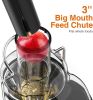 High Juice Yield  Centrifugal Juicer;  Juice Extractor with Extra Large 3inch Feed Chute Filter; Fruits and Vegetables;  Easy to Cl