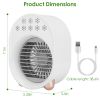 Mini Desktop Air Conditioner Fan Water Mist Cooling Fan 4 In 1 Portable