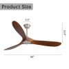 Ceiling Fan, 60 Inch, Outdoor, Without Light, 3 ABS Blades, Smart APP Control, 35Watt DC Motor