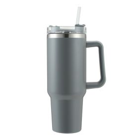 Thermal Mug, 30OZ, Coffee Car Tower Mug with Straw and Handle, Stainless Steel, Water Cup, Large Capacity (Capacity: 1PC, Color: 30oz Grey)