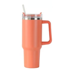 Thermal Mug, 30OZ, Coffee Car Tower Mug with Straw and Handle, Stainless Steel, Water Cup, Large Capacity (Capacity: 1PC, Color: 30oz Orange)