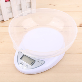 Electronic Scales, 5kg/1g LED Postal Food Coffee Balance Measuring Weight Portable Digital Baking Scale Kitchen Accessories Tools (Color: With tray, Load Bearing: 5Kg)