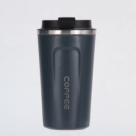 Coffee Travel Mug Spill Proof with Lid, 12 oz, Stainless Steel, Vacuum Insulated Tumbler, Thermos Cup (Color: Blue)