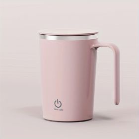 Magnetic Stirring Tumbler, Self-Stirring Mug, Rechargeable -  for Coffee, Milk, and Cocoa, Travel Mug (Color: Pink)