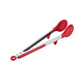 Tongs with Silicone Tips (7-inch, 9-Inch & 12-Inch), Stainless Steel, Protect your expensive pans (size: small)