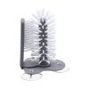 Glass Cleaning Brush, Sink Side Suction Mount,  Inner and Outer Brushes