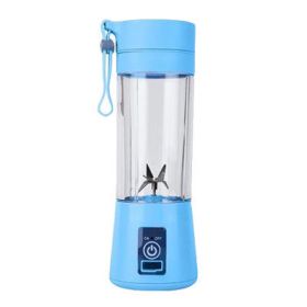 Portable Blender, 380ML USB Portable Fruit Electric Juicing Cup Kitchen Gadgets (Color: Blue)