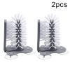 Glass Cleaning Brush, Sink Side Suction Mount,  Inner and Outer Brushes