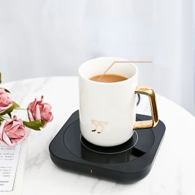 Coffee Mug Warmer, 3 Temp., Waterproof Coaster,  Warming & Heating Coffee; Milk; Tea and Hot Chocolate (Color: Round-Black)