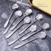 Flower Spoons, Decorative Shapes, 8Pcs Stainless Steel, Cute Spoons