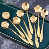 Flower Spoons, Decorative Shapes, 8Pcs Stainless Steel, Cute Spoons