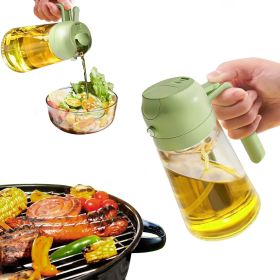 Olive Oil Dispenser, 2 in 1 Oil Sprayer for Cooking (Color: Green)