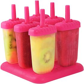 Popsicle Molds, DIY, Ice Pop Maker, Plastic Popsicle Mold For Homemade Iced Snacks (Color: HotPink)