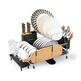 Dish Racks, Drain Racks, Extendable Drain Pan,  Organization (Type: Style B, Color: As pic show)