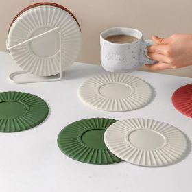 Non-slip Silicone Dining Table Placemat (Color: Green)