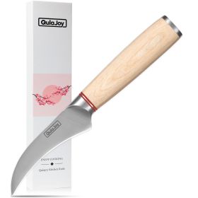 Vegetable Cleaver, Japanese Cleaver, High Carbon Stainless Steel Knives With Wooden Handle, Qulajoy (size: Pairing Knife)