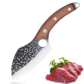 Meat Cleaver, Viking Knife, Japanese Chef Knife, Hand Forged with Finger Hole And Heart Hanging Hole (size: Meat Cleaver Knife)