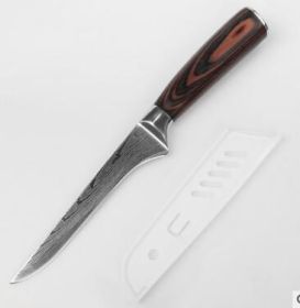 Chef Knife 7in, Carpenter's Special, Metal Accent Brown Wood Handle (Style: 6 boning knife)