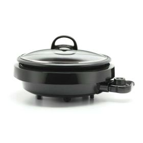 Electric Skillet, 3-Qt. 3-In-1, Raised grill surface allows fat to drip away,  Black (Color: Black)