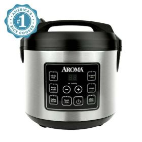 Rice & Grain Cooker, 20-Cup, Programmable,  Multi-Cooker (Color: Black)