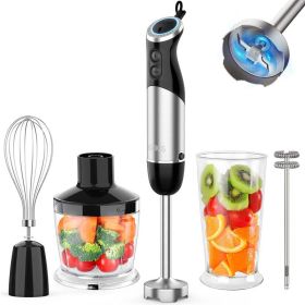 Handheld Blender, 1000W 12-Speed 5 in 1 Hand Mixer Stick with 304 Stainless Steel Blade, KOIOS (Color: as picture)