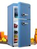 Compact Refrigerator,  CUTE RETRO PASTEL BLUE, 3.5Cu.Ft, Mini Fridge / Freezer, Antique Look, 2 Door