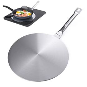 Heat Diffuser Simmer Ring Plate, 7.5/8/9.25Inch, Stainless Steel, Induction Adapter Plate for Gas to Glass Cooktop Converter (size: 7.5Inch)