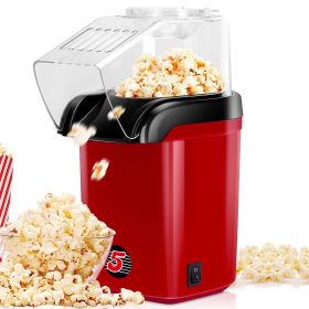 Popcorn Popper,  Hot Air Machine, 1200W Electric Popcorn  Maker (Color: Red)