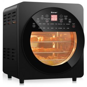 Air Fryer, 16-in-1,  15.5 qt Toaster Rotisserie Dehydrator Oven (Color: Black)