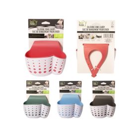 Faucet Wrap Sponge Holder, Hanging Basket, Draining Basket, 4 colors (Color: Dark Grey)