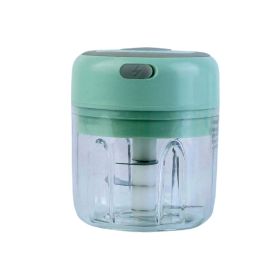 Small Cordless Jar Chopper, fits in kitchen drawer, Chopper And Salsa Maker,  non-slip grip Silicon base (Color: MINT)