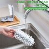 Glass Cleaning Brush, Sink Side Suction Mount,  Inner and Outer Brushes