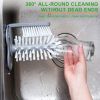 Glass Cleaning Brush, Sink Side Suction Mount,  Inner and Outer Brushes