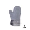 Oven Mitts; Heat Insulation Pad; Nordic Style Microwave Oven Gloves; Kitchen Baking Gloves, 1pc Silicone