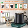 Cordless Coffee Mug Warmer,  Desk Auto, Auto Stop at 8Hrs, 3 Temperature Setting