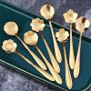 Flower Spoons, Decorative Shapes, 8Pcs Stainless Steel, Cute Spoons